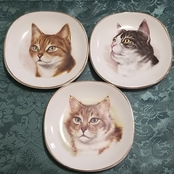 Vintage Other - Vintage Falcon Ware Cat Plates